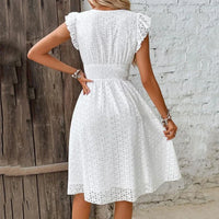 Heather | Boho Sundress V-Neck Smocked