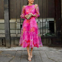 Madeleine | Floral Midi Dress Long Sleeve