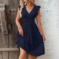Heather | Boho Sundress V-Neck Smocked
