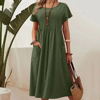 Isabella | Casual Midi Dress Pleated A-Line