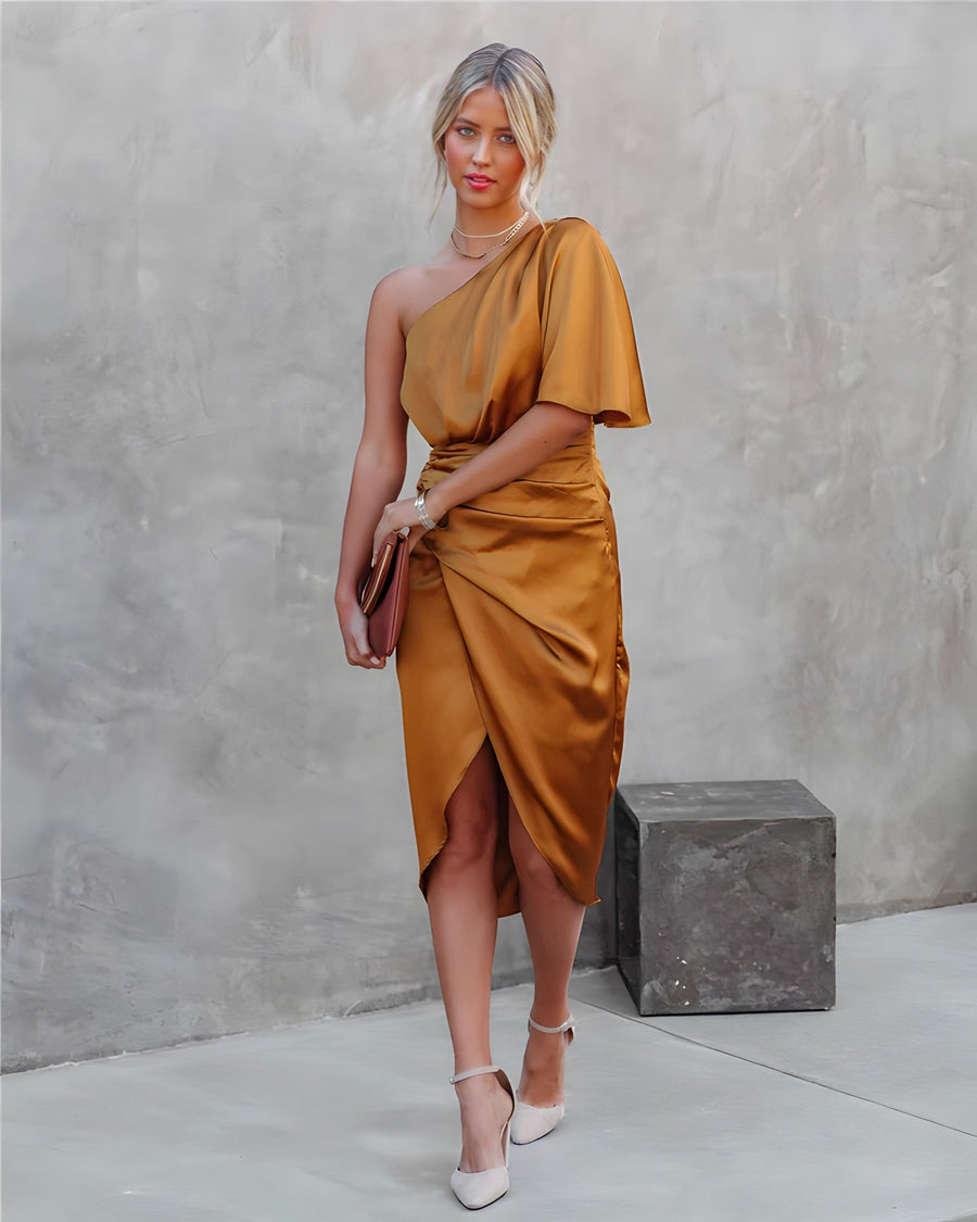 Ava | Wedding Guest Dress One-Shoulder Asymmetric