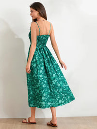 Victoria | Floral Midi Dress Sleeveless
