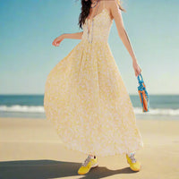 Victoria | Floral Midi Dress Sleeveless