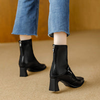 Sadie | Comfortable Ankle Boots Square Toe