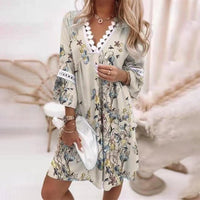 Raegan | Boho Mini Sundress Floral V-Neck