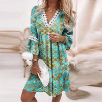 Raegan | Boho Mini Sundress Floral V-Neck