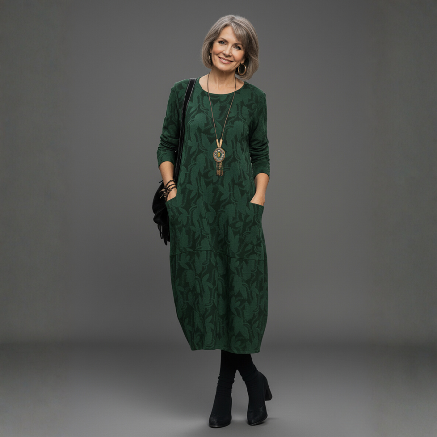 Maya | Printed Midi Shift Dress