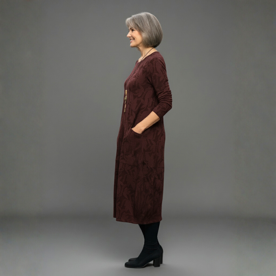 Maya | Printed Midi Shift Dress