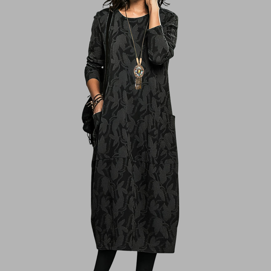 Maya | Printed Midi Shift Dress
