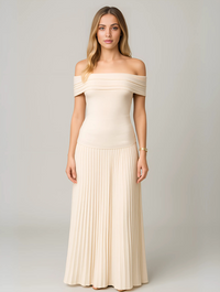 Lila | Wedding Guest Maxi Dress Pleated