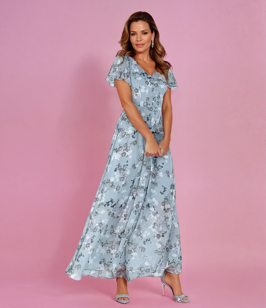 Miranda | Wedding Guest Dress Floral V-Neck