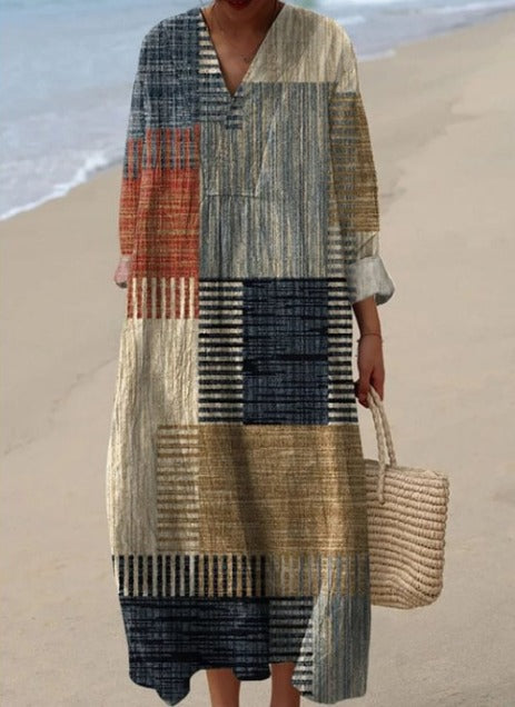 Ava | Boho Sundress V-Neck Maxi