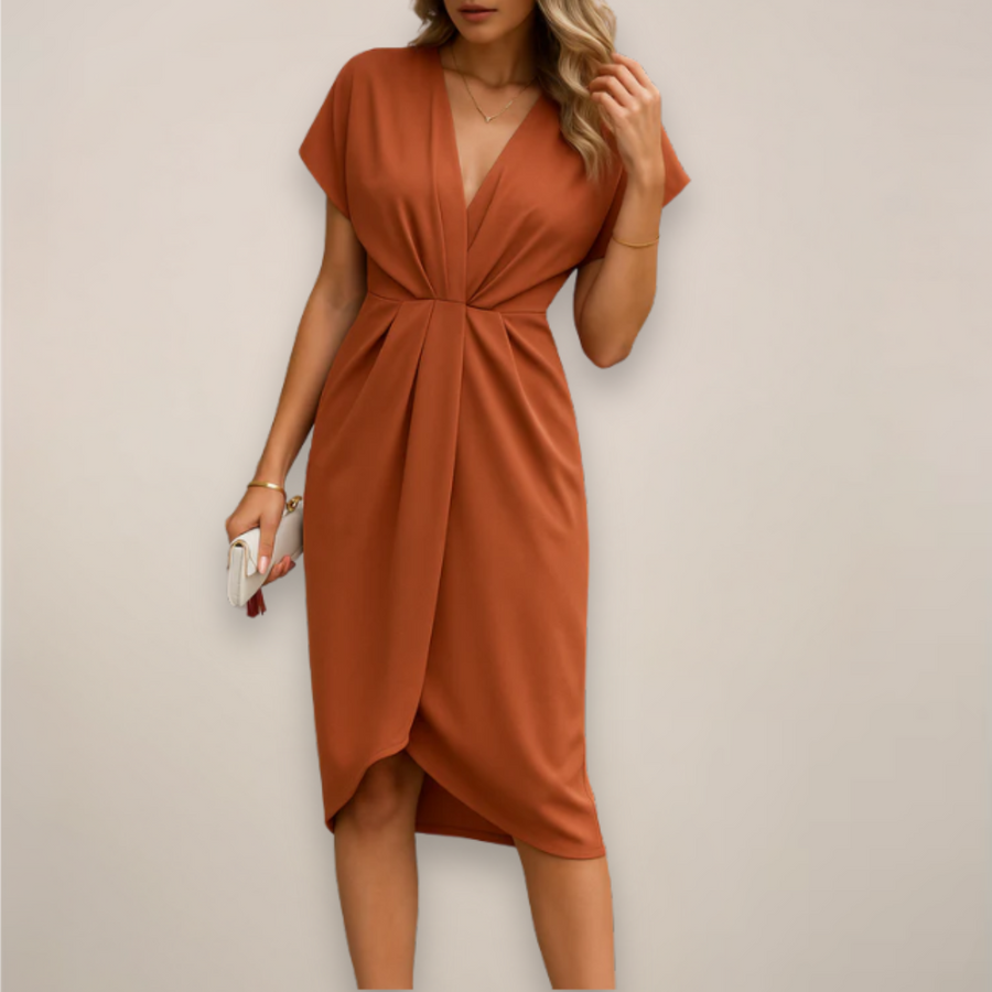 Olivia | Wrap Dress Short Sleeve V-Neck