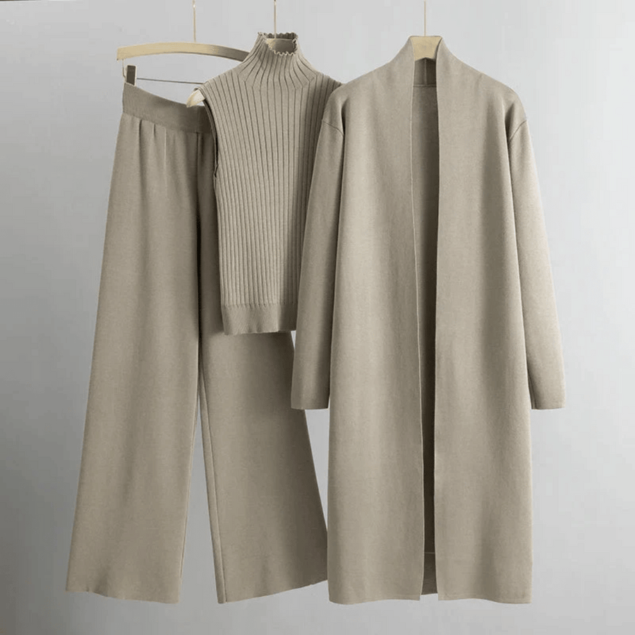 Aliyah | Three-Piece Set Longline Cardigan
