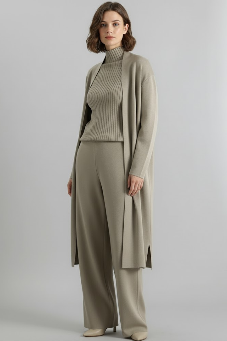 Aliyah | Three-Piece Set Longline Cardigan
