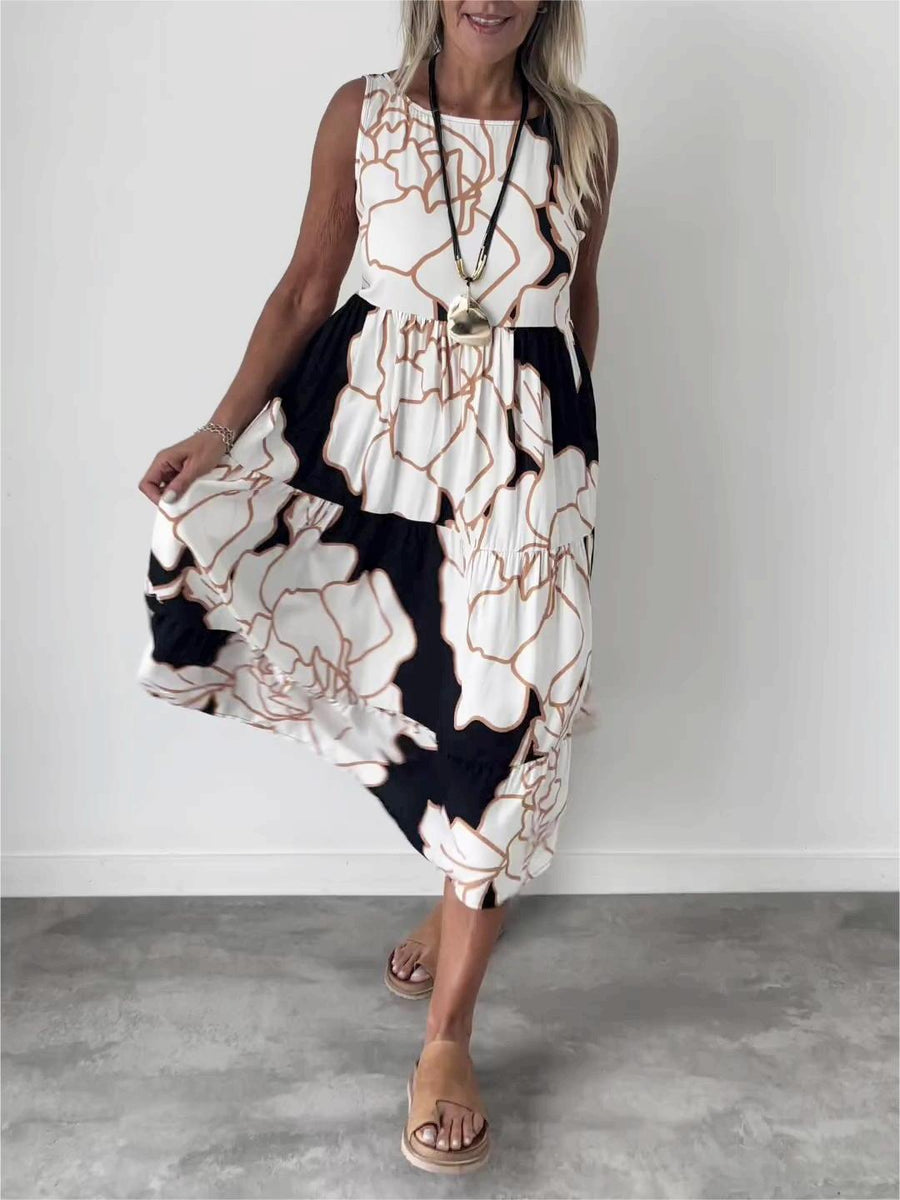 Colette | Boho Midi Dress Sleeveless