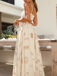 Theodora | Backless Maxi Dress Spaghetti Strap