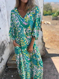 Layla | Boho Maxi Dress V-Neck
