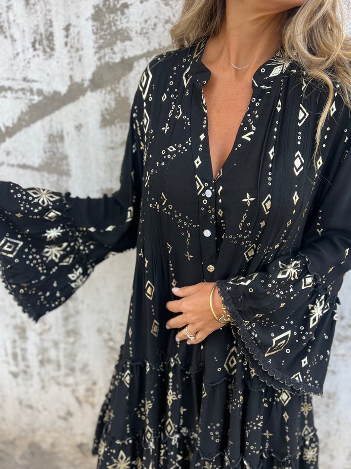 Rowan | Boho Dress Notch V-Neck