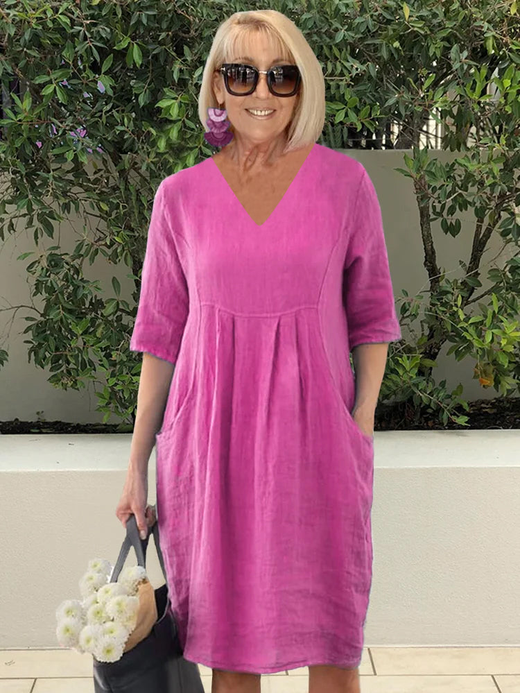 Thalia | Midi Sundress V-Neck