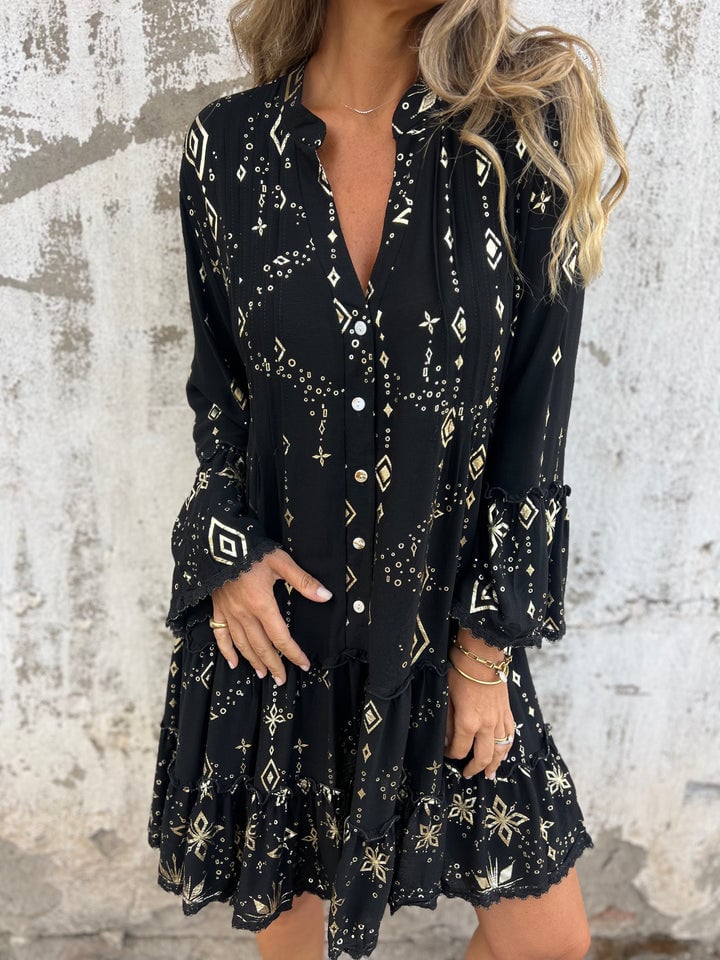 Rowan | Boho Dress Notch V-Neck