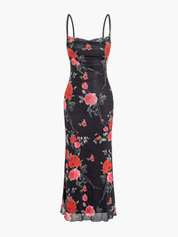 Raegan | Floral Maxi Dress Bodycon Spaghetti Strap