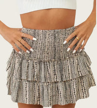 Vivian | Layered Mini Skirt Smocked