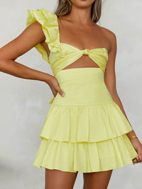 Kendall | Floral Mini Dress One Shoulder