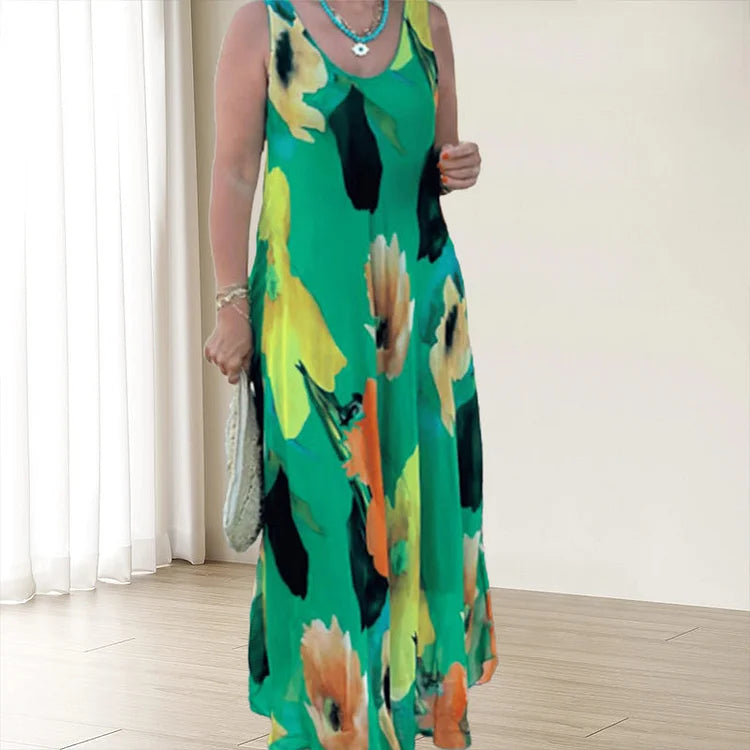 Annabelle | Maxi Sundress Floral Sleeveless