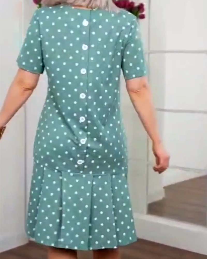Joy | Polka Dot Dress Floral A-Line