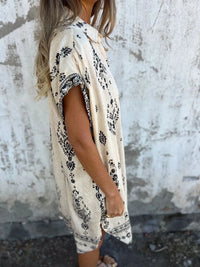 Olive |  Boho Dress Button-Front
