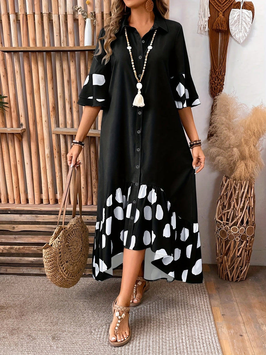 Wanda | Midi Dress Button-Front
