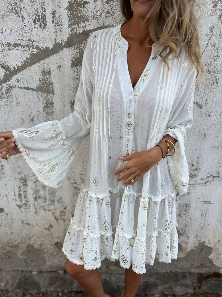 Rowan | Boho Dress Notch V-Neck