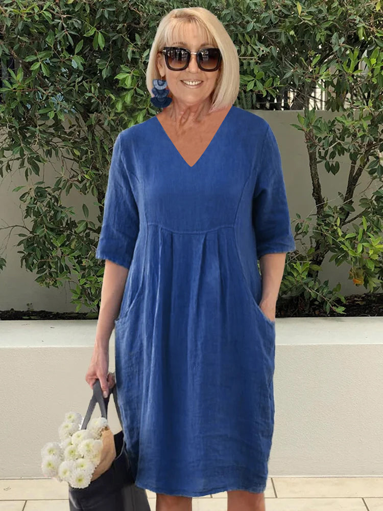 Thalia | Midi Sundress V-Neck