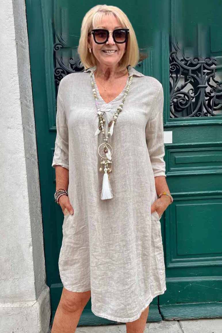 Salem | Boho Sundress 3/4 Sleeve V-Neck