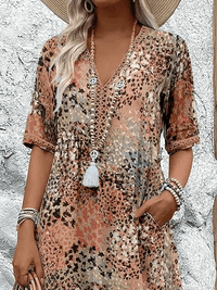 Lauren | Boho Sundress Pleated V-Neck Tiered