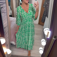 Tara | Boho Midi Dress Striped