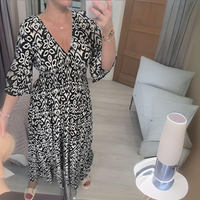 Tara | Boho Midi Dress Striped