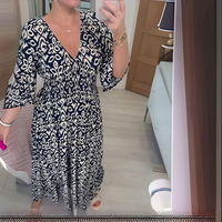 Tara | Boho Midi Dress Striped