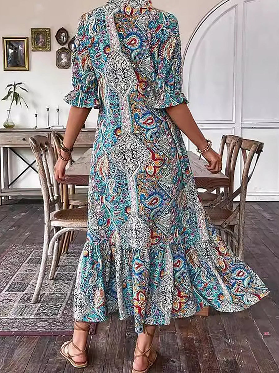 Molly | Printed Midi Sundress Lace