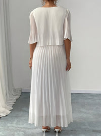 Aaliyah | Wedding Guest Maxi Dress Pleated