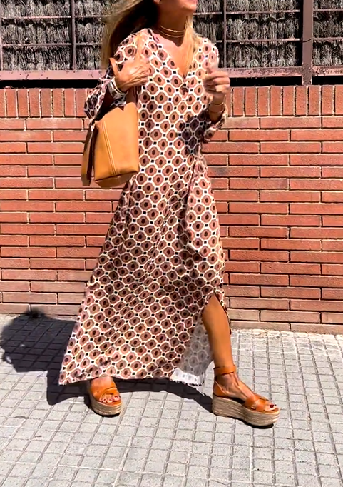 Jade |  Boho Maxi Dress Side Slit