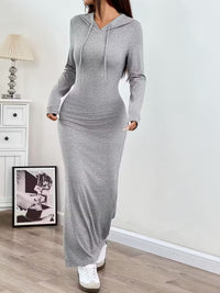 Lillian | Casual Hooded Maxi Dress Bodycon