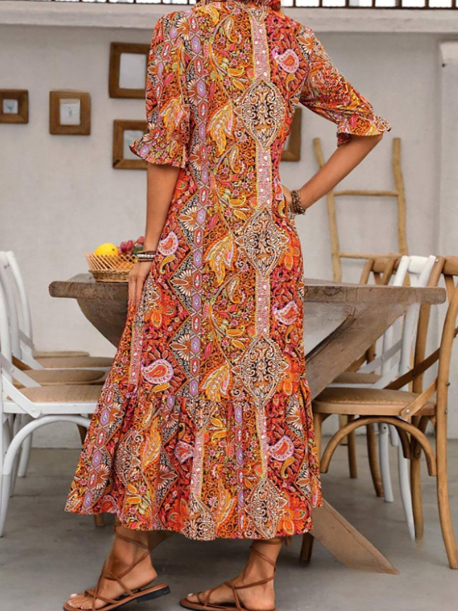 Molly | Printed Midi Sundress Lace
