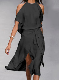 Sarai | Halter Midi Dress A-Line