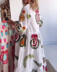 Quincy | Printed Midi Dress Collared