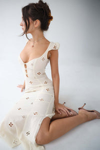 Jacqueline | Wedding Guest Midi Dress Embroidered