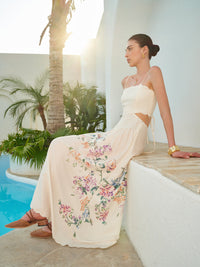Luna | Maxi Sundress Strapless Floral
