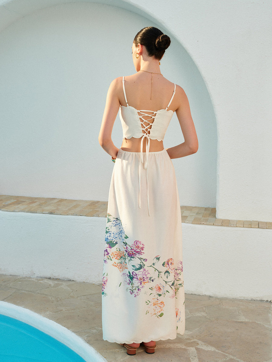 Luna | Maxi Sundress Strapless Floral