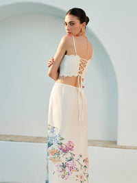 Luna | Maxi Sundress Strapless Floral